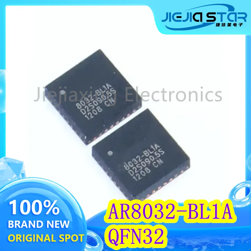 3 pieces AR8032 AR8032-BL1A 8032-BL1A 100% brand new imported original QFN32 Fast Ethernet transceiver chip IC Electronics