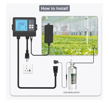 Greenhouse Planting Room Tent CO2 Concentration Monitor Carbon Dioxide 0-5000PPM Test Detector