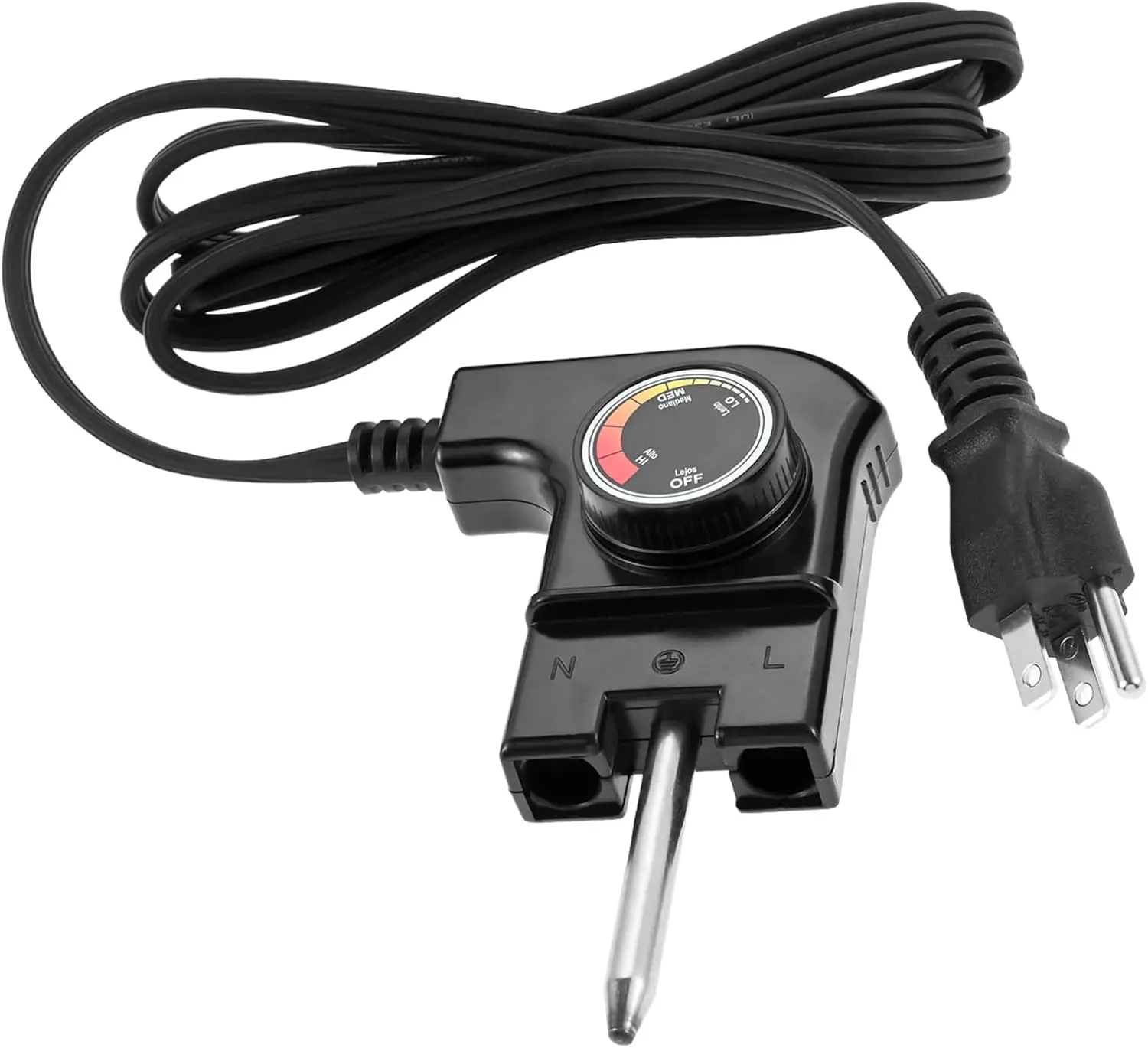 Reemplazo de cable de alimentación de sonda de termostato ajustable para ahumadores Masterbuilt MB20070210 MB25075517 15A/125V 16AWG Cable de 29,5"