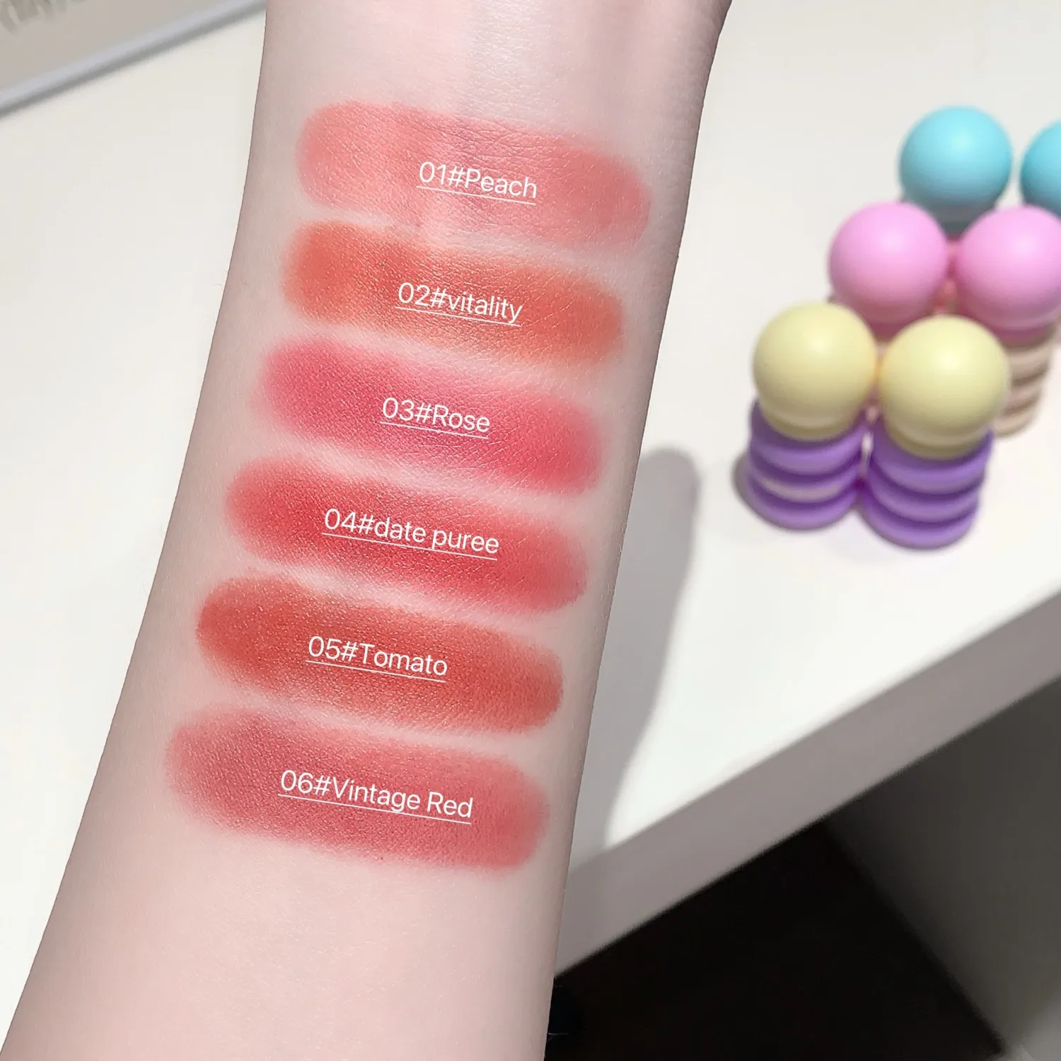 SHAQINUO ملمع شفاه غير لامع، ألوان متباينة، طين شفاه مخملي غير لامع يدوم طويلاً، أحمر شفاه غير مجفف