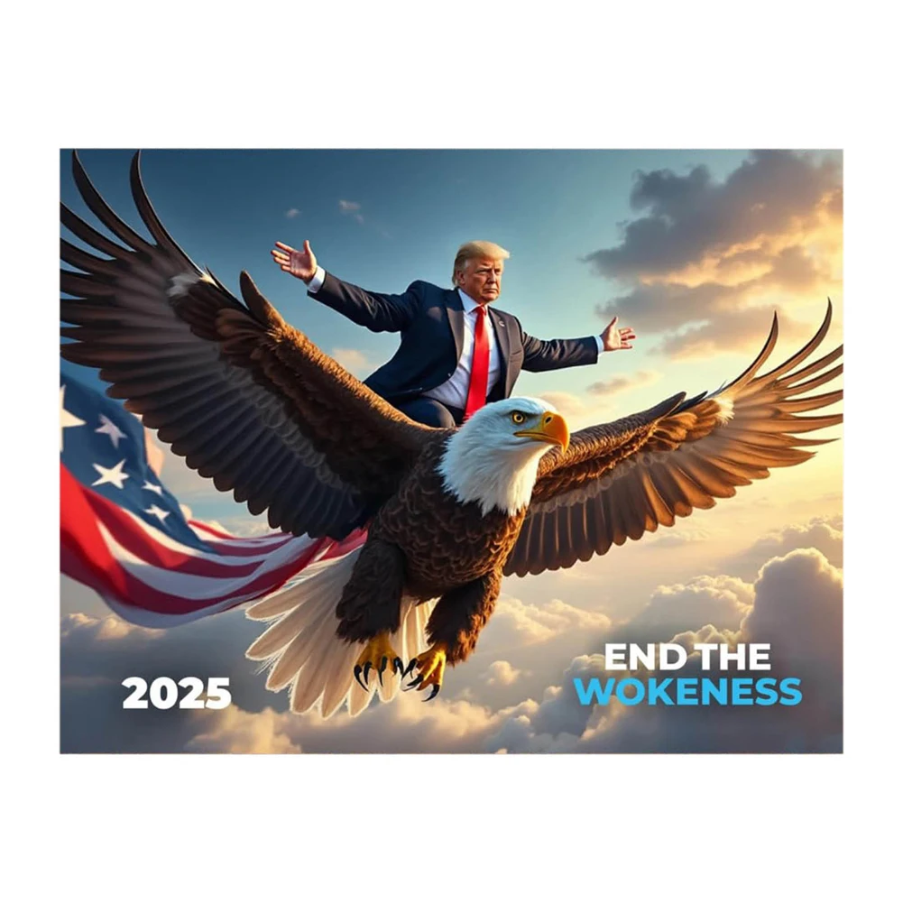 Trump Calendar 2025 Funny Wall Calendar Hanging Monthly Calendar Planner Gifts image 4