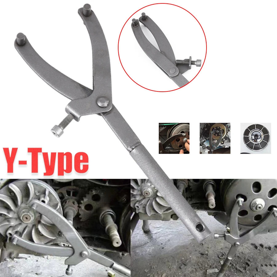 Y-Type Flywheel Wrench Belt Disc Magneto Fixing Clip Flywheel Caliper Clutch Flywheel Pulley Sprocket Spanner For Scooter Repair