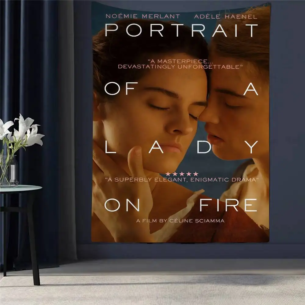 

Portrait Of A Lady On Fire Movie Anime Tapestry Hanging Tarot Hippie Wall Rugs Dorm Wall Hanging Sheets