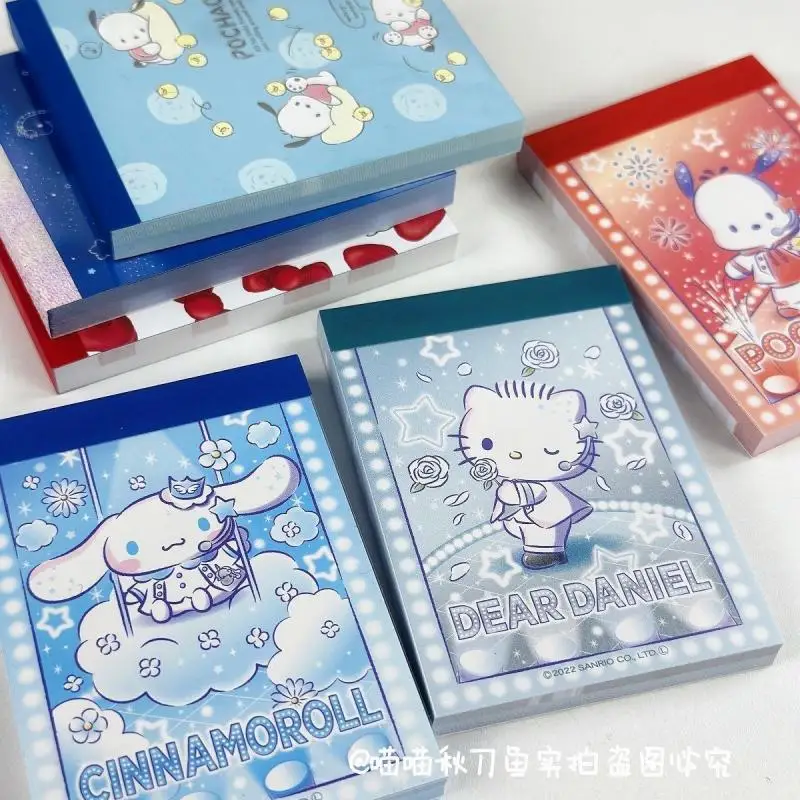 New Sanrio Sticky Notes Today\'s Japanese Cartoon Cute Cinnamoroll Pochacco Hellokitty Sticky Notes Kawaii Non Adhesive Notebook