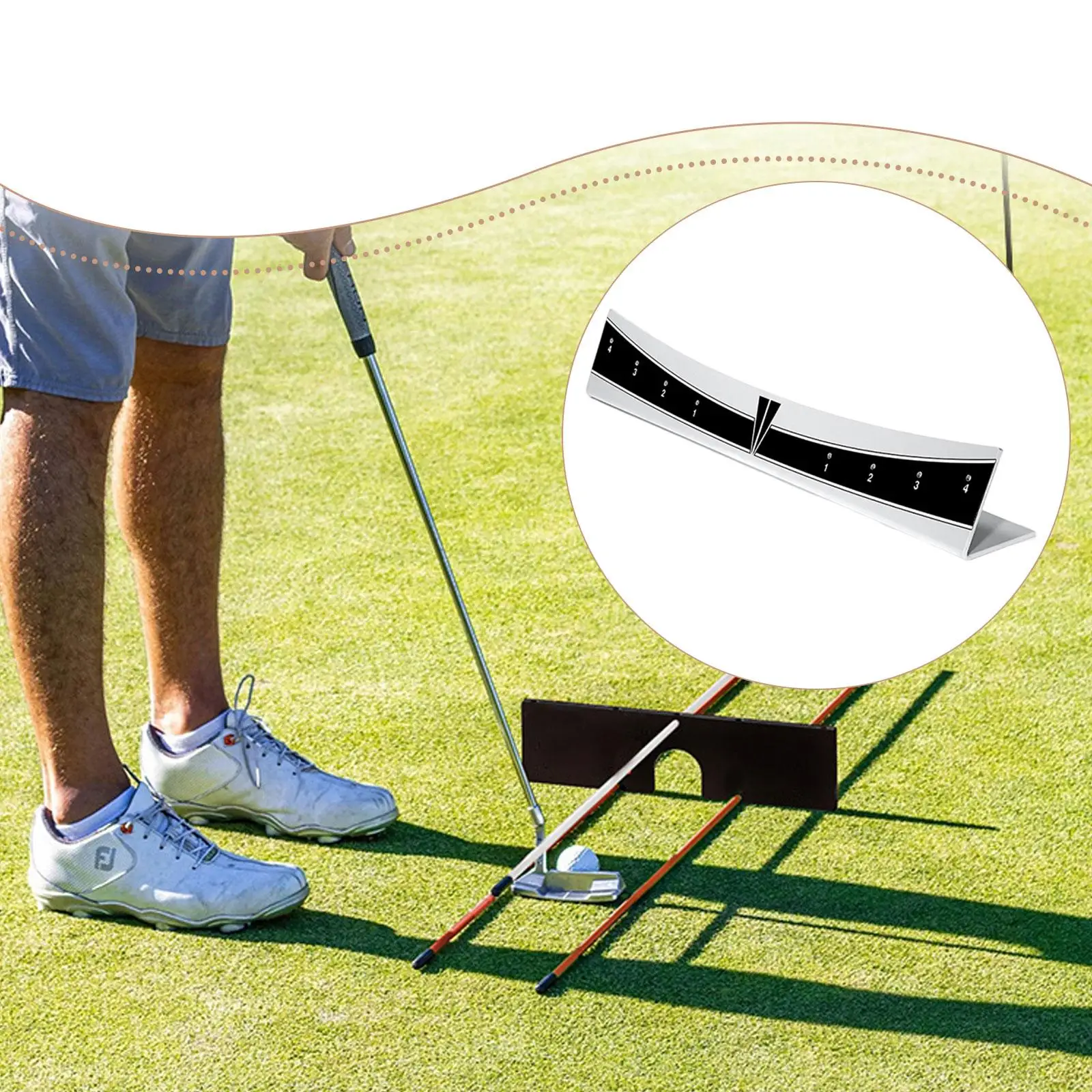 Golf Putting Plane Rail Portable Beginners Indoor Outdoor Accessories Men Women Improve Skill Durability Golf