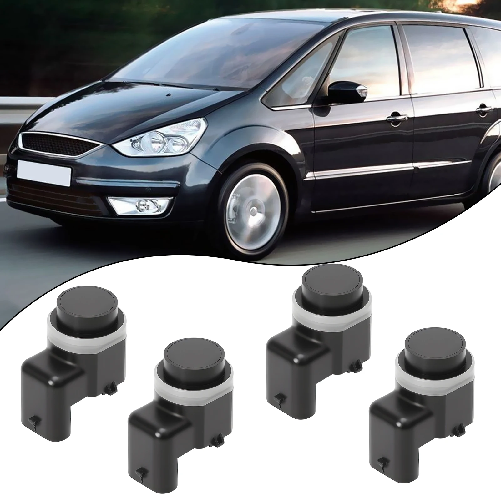 

4X Front and Rear Parking Sensors PDC AH42-15K859-AA for Galaxy WA6 2009-2015, Mondeo IV BA7 2010-2012, S-Max WA6 2009-2014