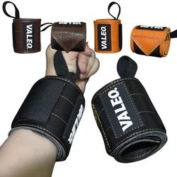 Cowhide Weight Lifting Wrist Wraps Professional Grade Wrist Support Brace Compression for Weightlifting Cross Strength Training