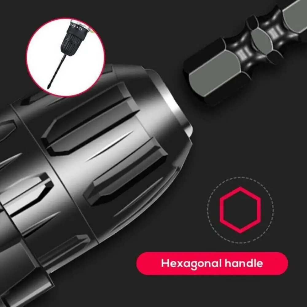 7 шт., набор черных 4-гранных крестовых сверл, многофункциональный открывалка для отверстий, набор сверл для бетона, высокая прочность