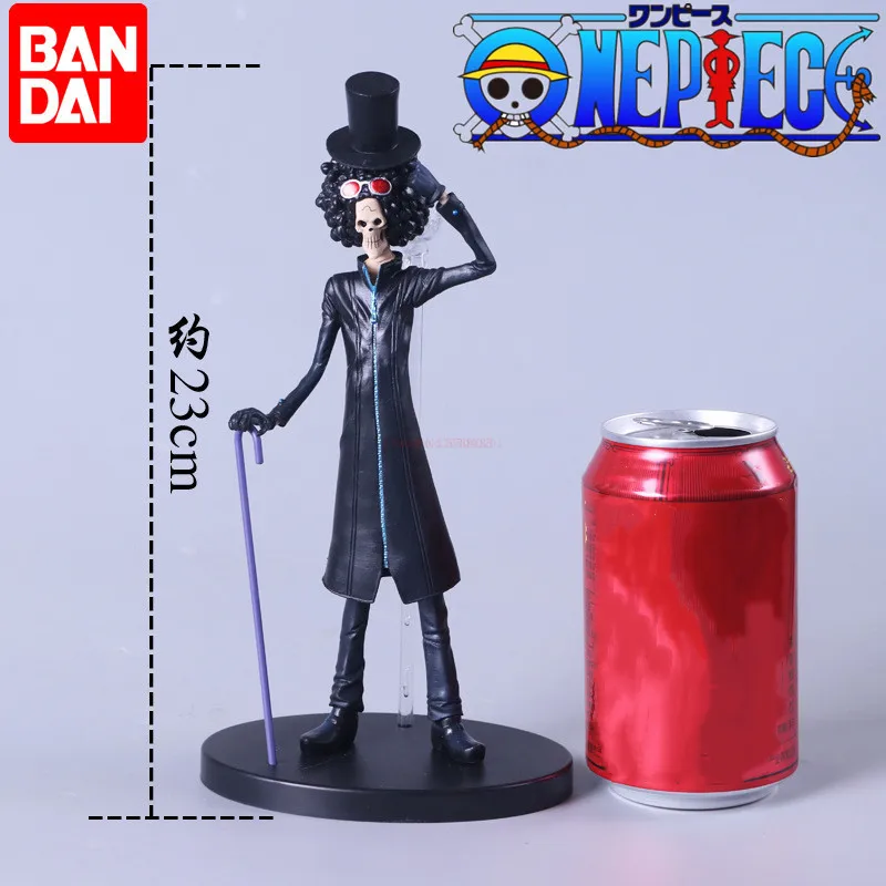 16/23cm One Piece Anime Figure Brooke Black Series Model Dolls Pvc Action Figure Collection Decoration Kids Birthday Toys Gifts