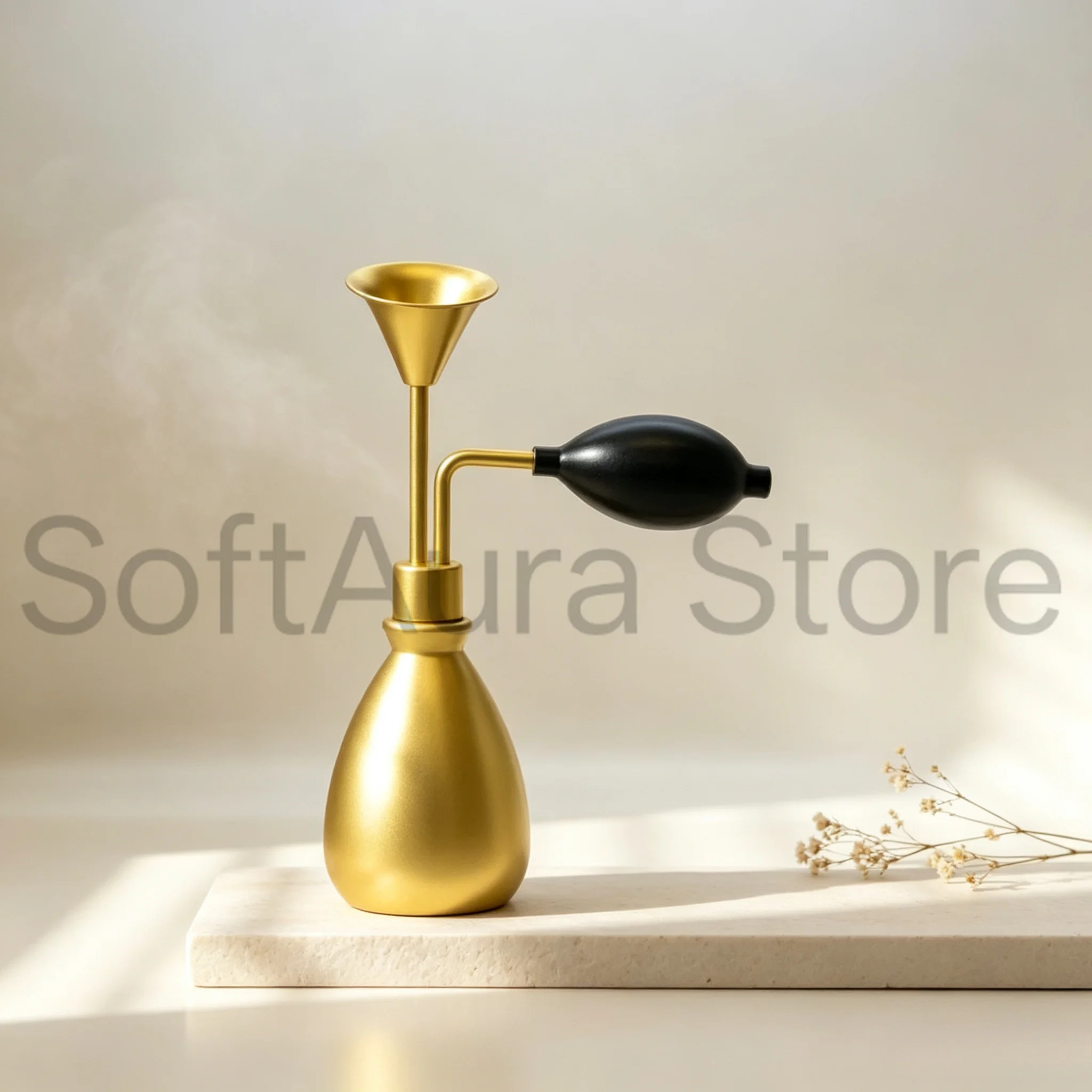 Gold Brass Essential Oil Test Vial Elegant Smelling Bottle for Beauty Salon SPA Center