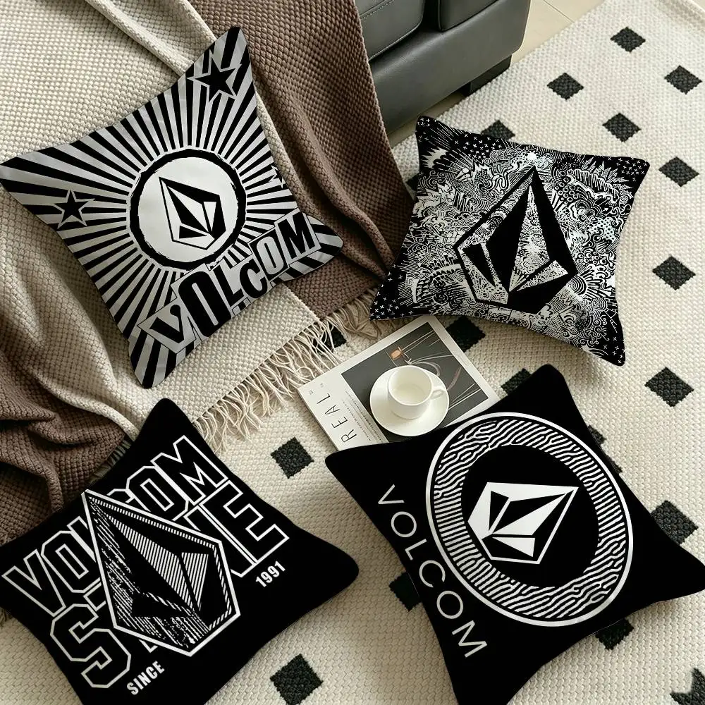 V-Volcom LOGO Pillow Anime Pillow Sofa Bed Head Pillow Cover Cushion Cover 45x45 Cm Fashion