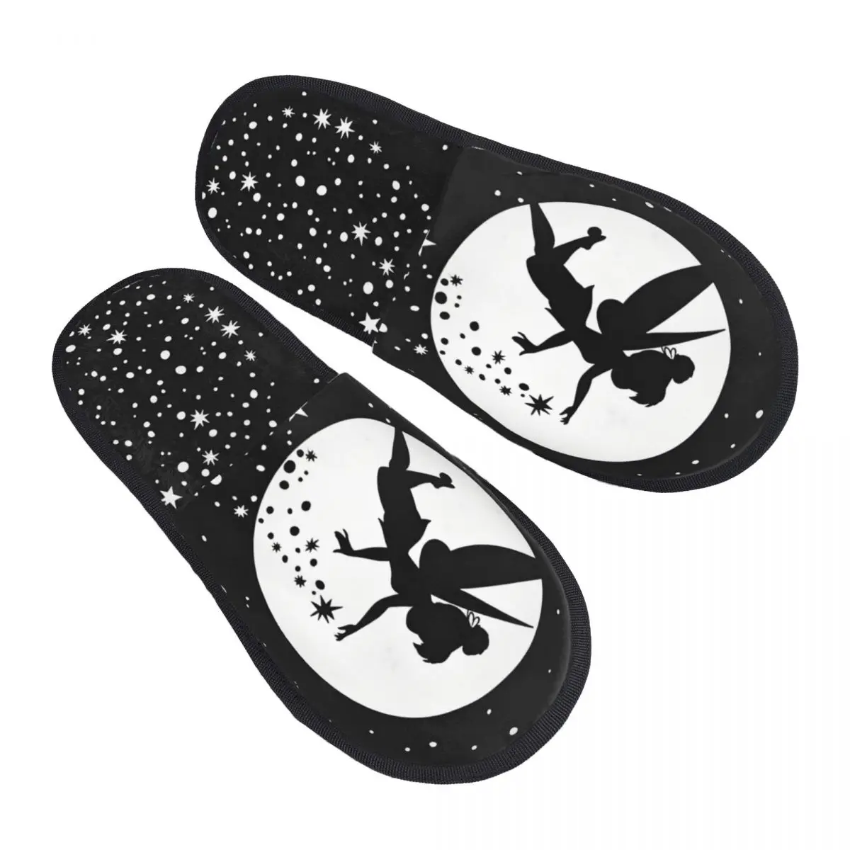 

Женские домашние тапочки Tinker Bell с принтом на заказ, уютные теплые пушистые тапочки из пены с эффектом памяти феи, домашняя уличная обувь