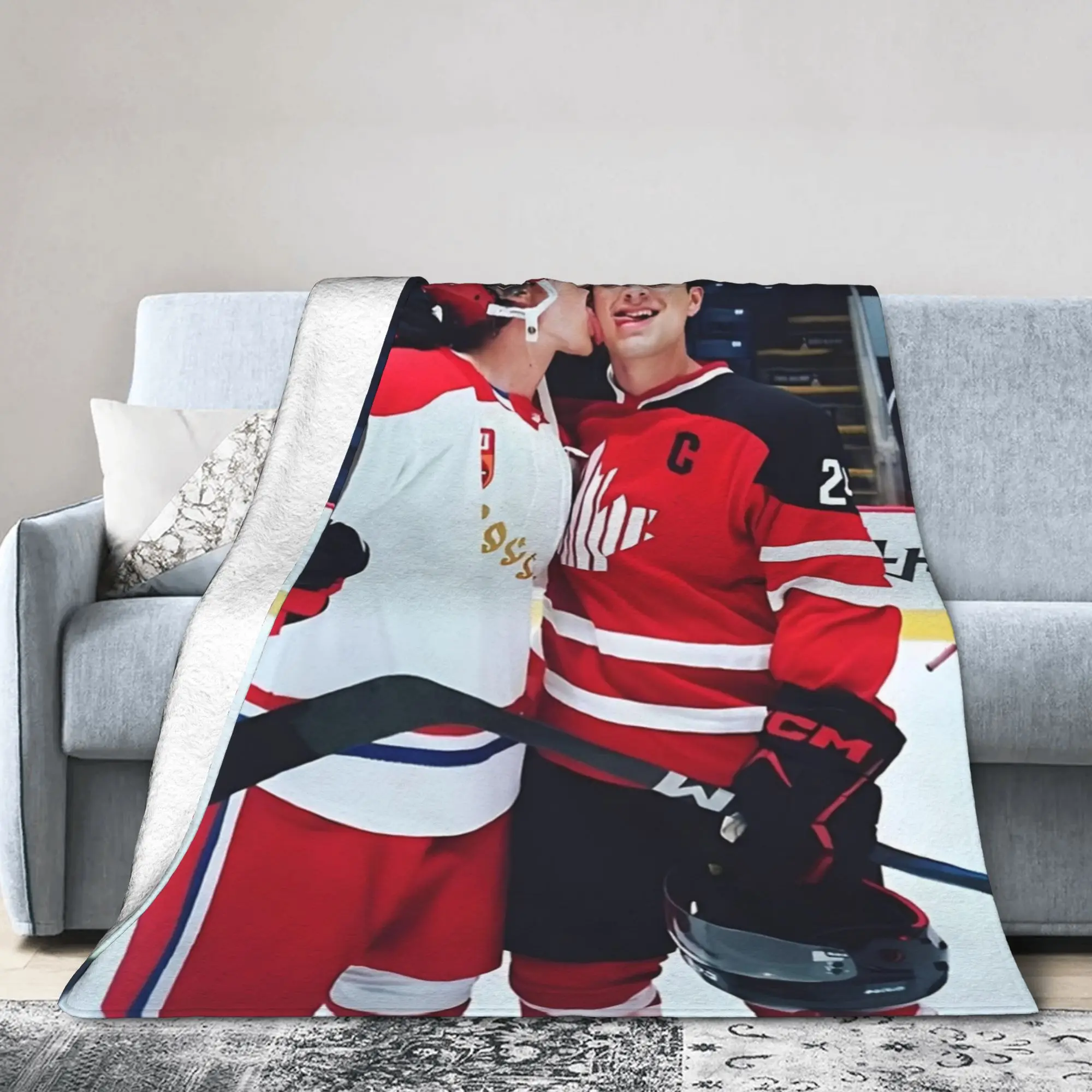 Heated Rivalry Humorous Blanket Ultra Soft Hollander and Ilya Rozanov  Throw Blankets for Couch 50x60 Inch Multiple Sizes Quilt