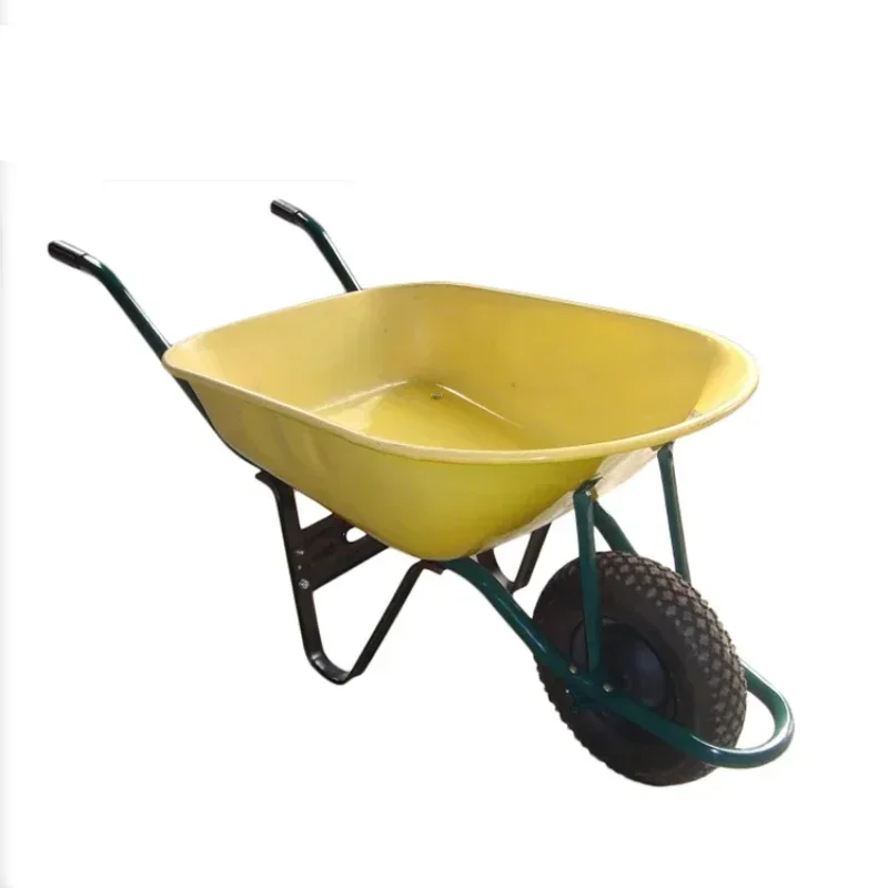 Concrete Steel Tray Construction Heavy Duty Single Wheel Trolley Wheelbarrow