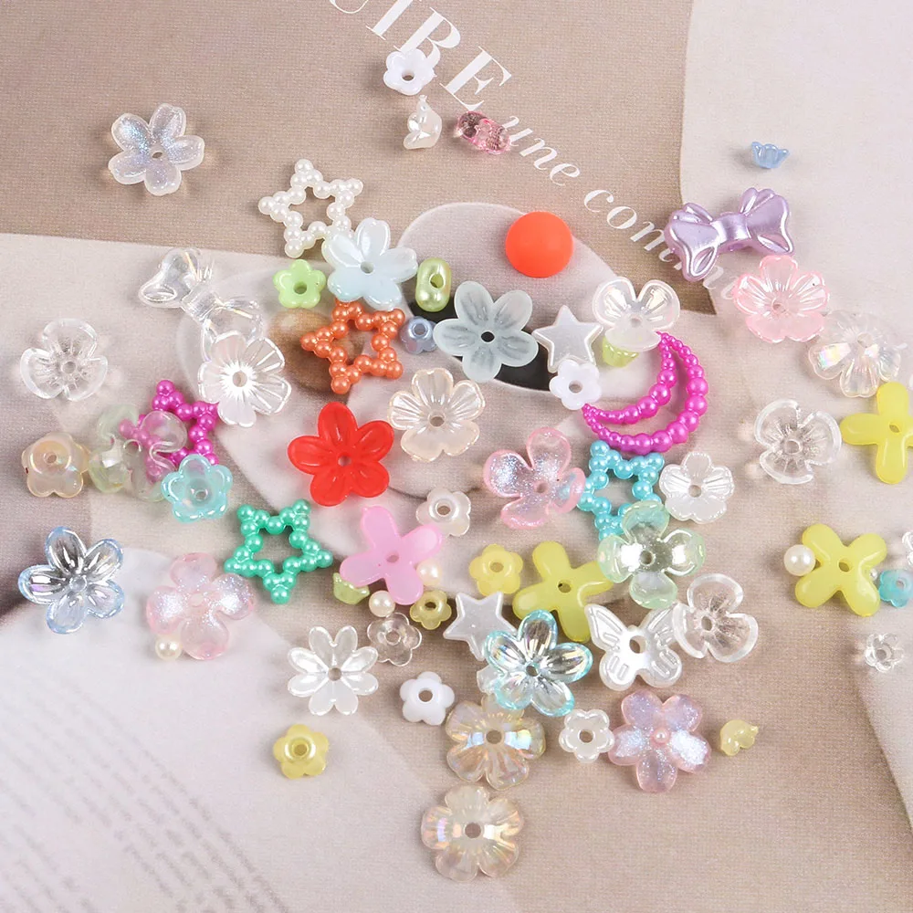 20g /Bag Acrylic Mixed Shape Multiple Colors Loose Beads Handmade Bracelet Necklace Beads Jewelry Making Materials Accessories