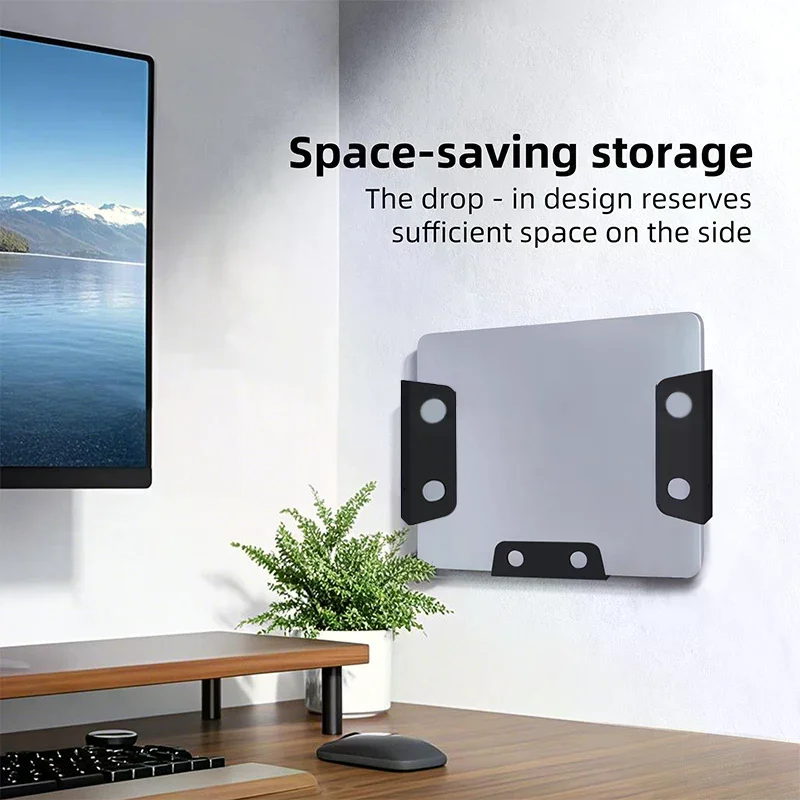 

Silicone Under Table Laptop Holder Portable Notebook Storage Bracket Stand Mount Desktop Organizer With Anti-scratch Pad