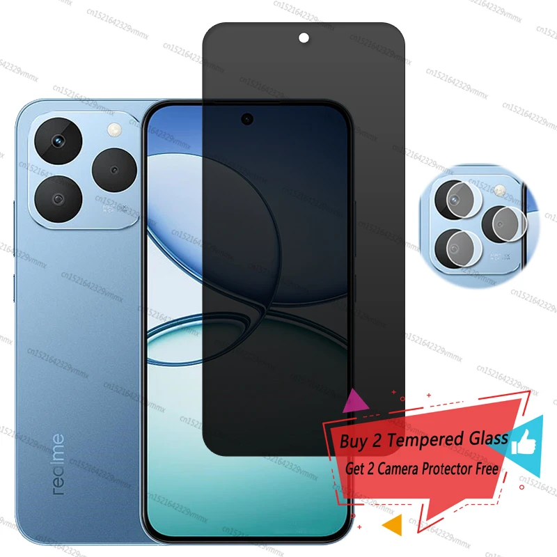 

Privacy Tempered Glass For Realme 15T Privacy Screen Protector Realme 15T Glass For Realme 15T Camera Lens Protective 6.57 inch