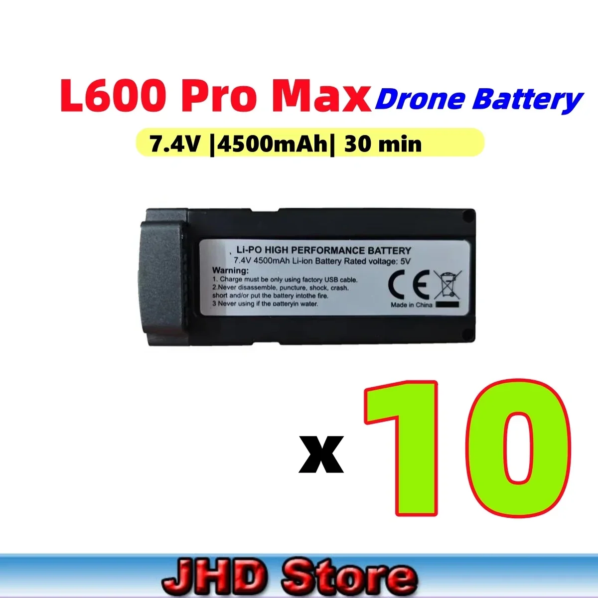 JHD L600 Max Battery Properller 7.4V 4500mAh 30min Battery Life For Original LYZRC L600 Pro Max Drone Battery /Blade Wholesale