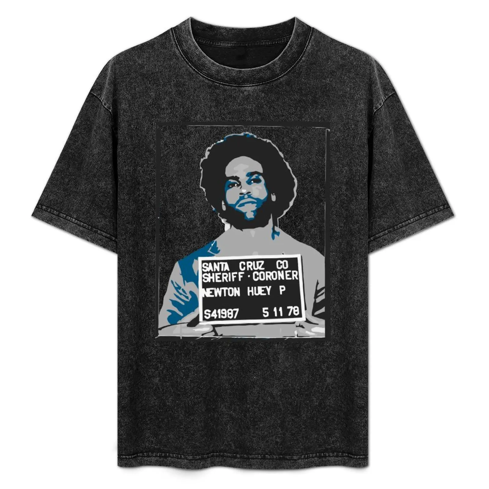 

Huey P. Newton Mugshot T-Shirt anime t shirts for man man t shirt designer T-Shirt