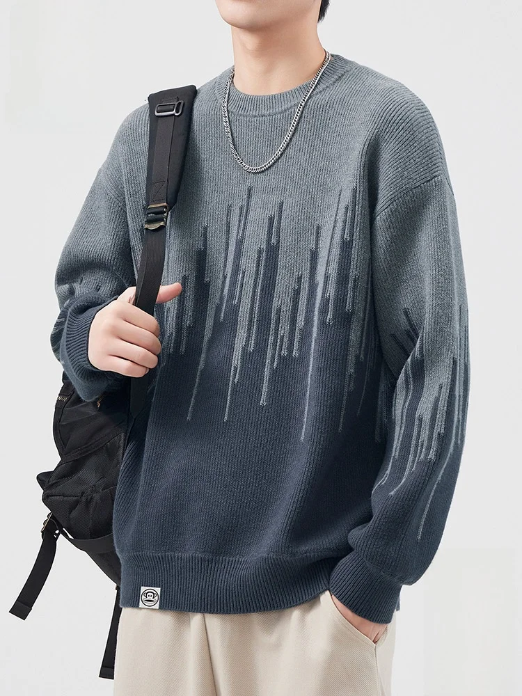 

Вязаный свитер Paul Frank Large-Mouth Monkey с круглым вырезом, свободного кроя, мужской, модный, повседневный, весенний, с длинными рукавами