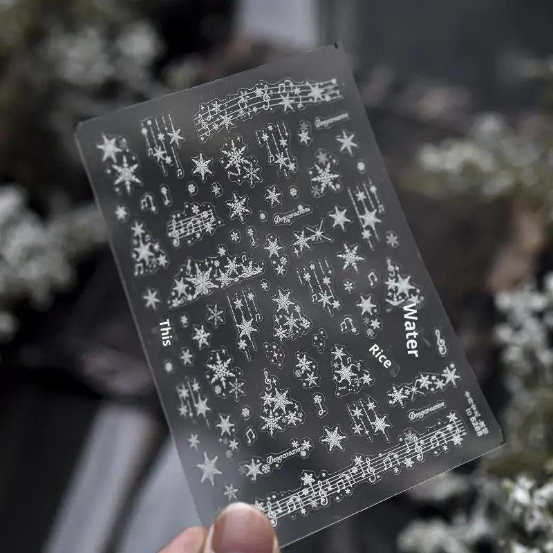 Lace Snowflake Nail Art Stickers Modern Simple Nail Stickers Lace Snowflake Ornament Nail Art Stickers Decoration