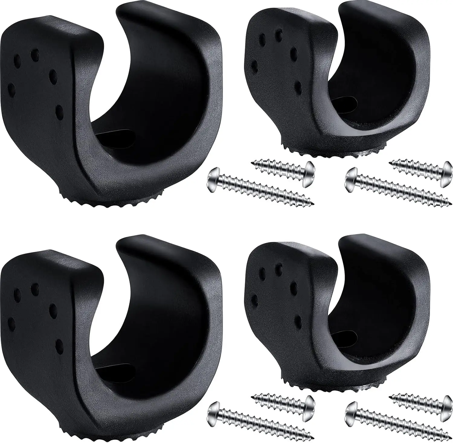 

4-Pack Flashlight Mounting Brackets with Screws, 2 Large & 2 Small, for Bicycle Car Truck, Versatile Clip Mount