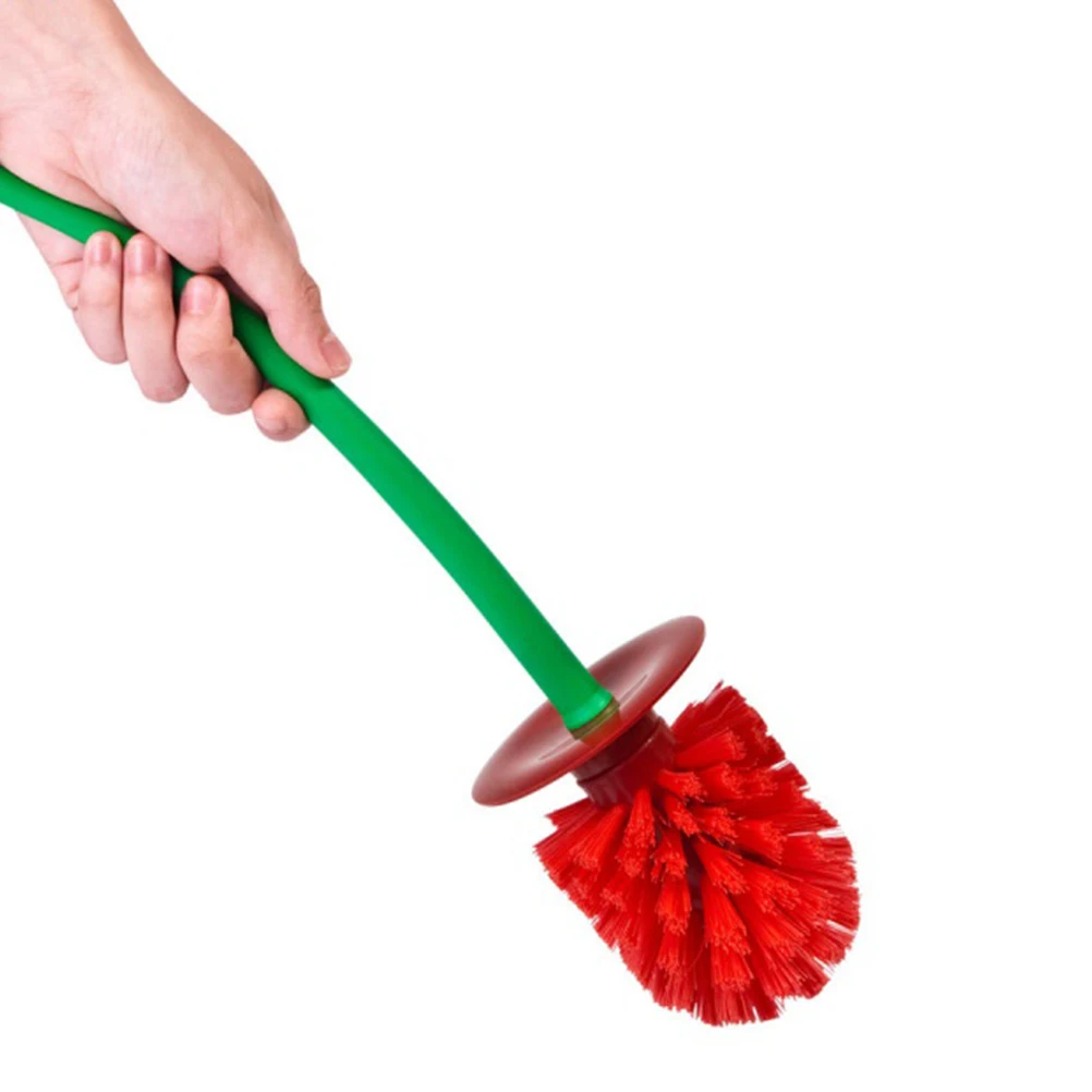

Plastic Toilet Brush Set Holder Compact Scrubber Cleaner Bathroom Quality Storage Tidy Home Hotel Office Shopping Center