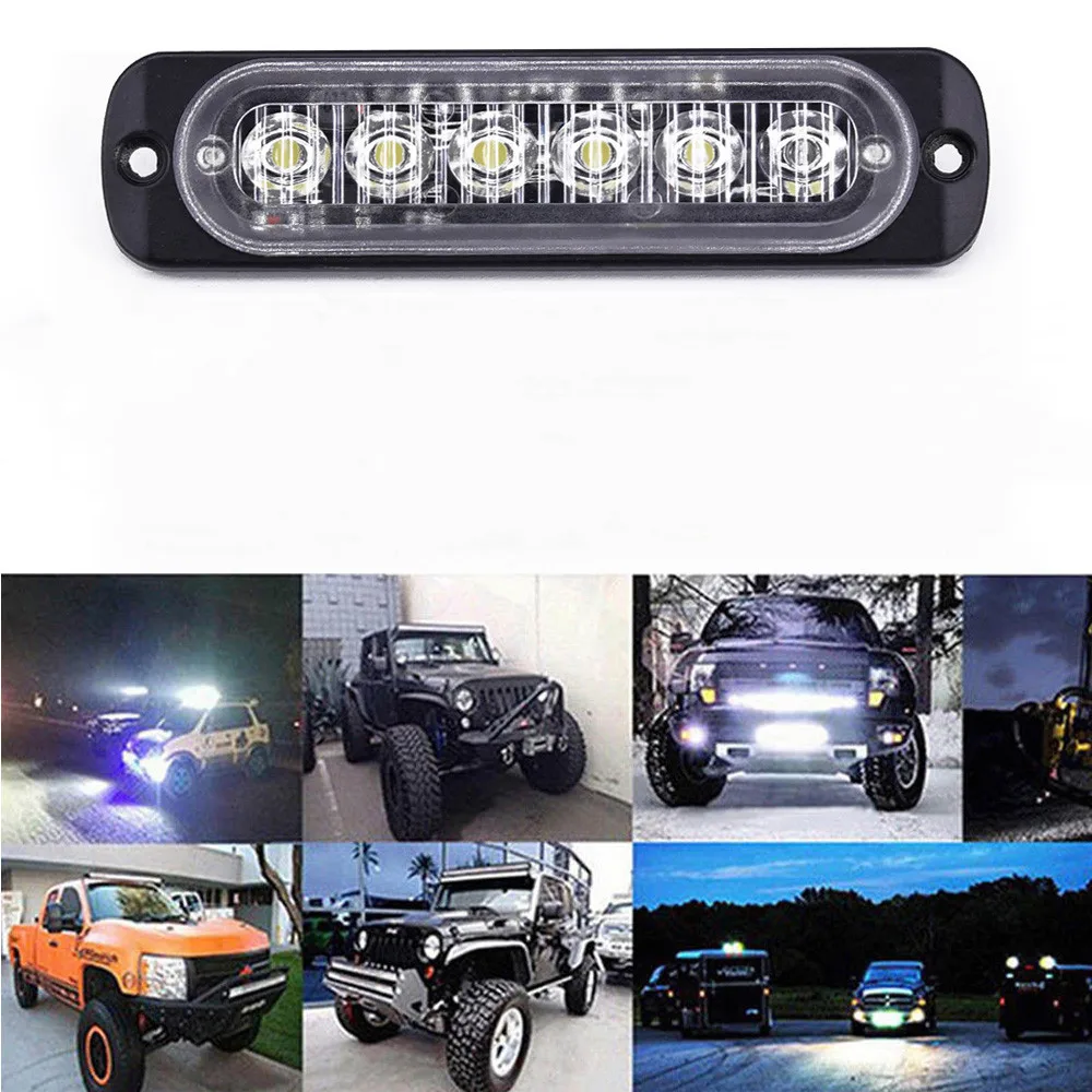 

1pc New Car 6LED DRL Daytime Running Light White Flash Light 112*28mm Signal Lamp For DC 12V-24V Car, SUV, Van, Truck, ATV, UTV