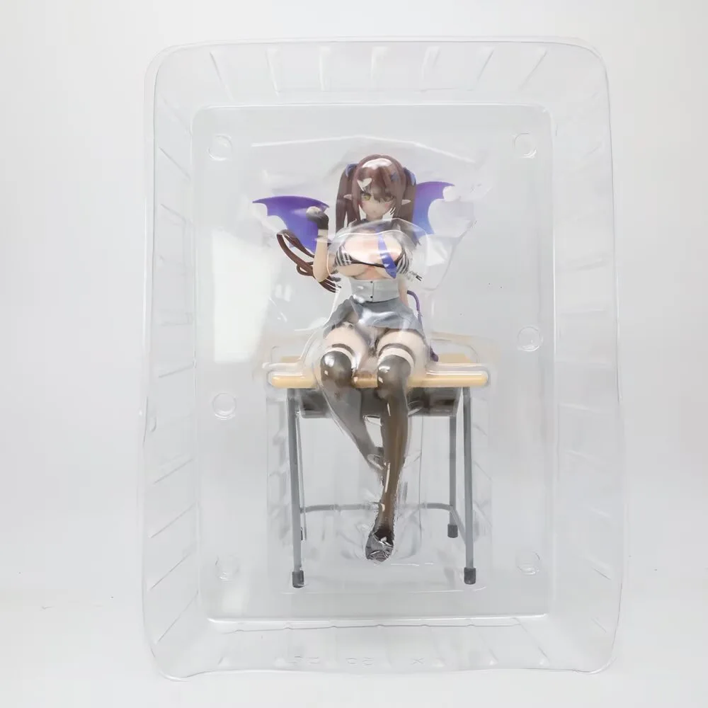 23cm Anime Figurka Diablica Kawaii w pozycji siedzącej, model z PVC, zabawka, dekoracja na biurko, ozdoba samochodowa, kolekcjonerski prezent