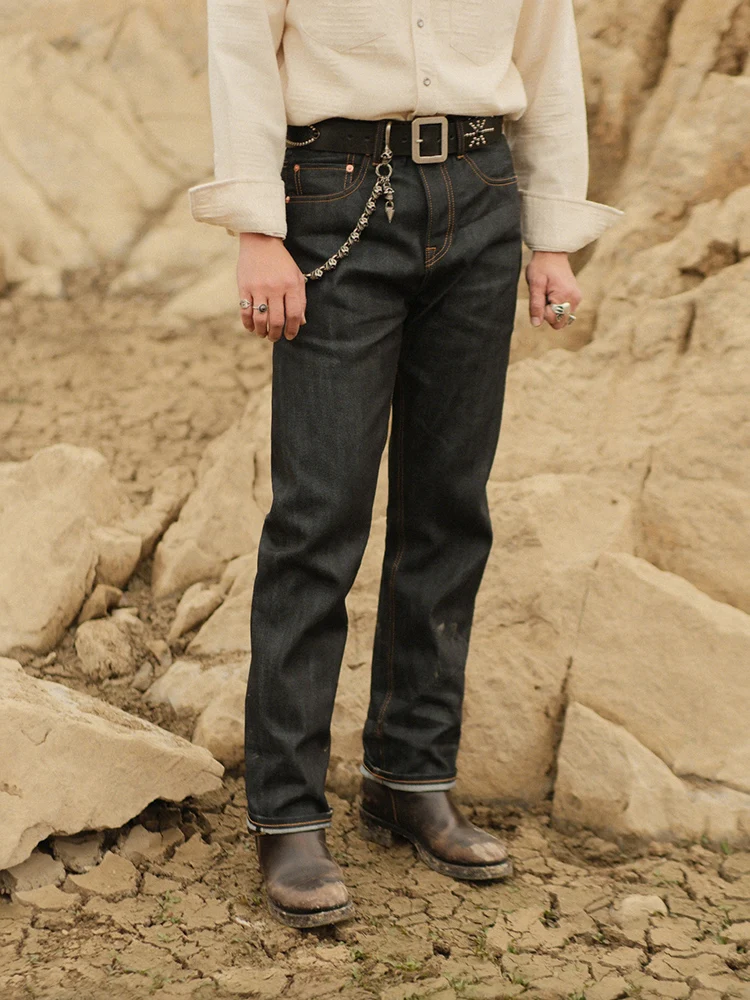 

Slim Fit Original Denim Jeans Commute Series 2.8OZ Mixed Modal Lenzing Fabric Narrow Width Youthful Sle Wear Resistant