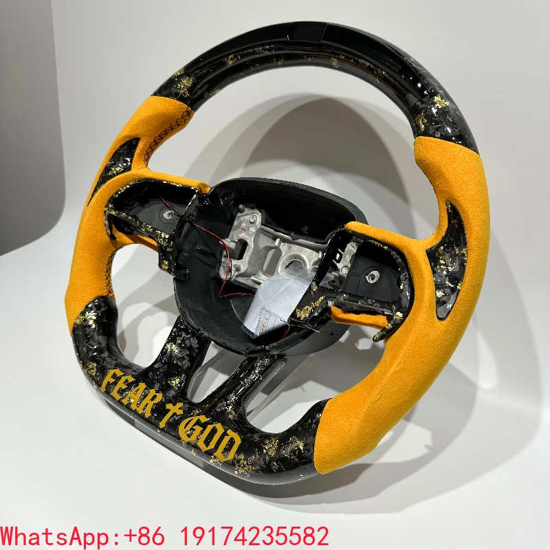 

D-shaped Sports Style Carbon Fiber Steering Wheel Supports Personalized Customization for Dodge Challenger Charger Hellcat SRT