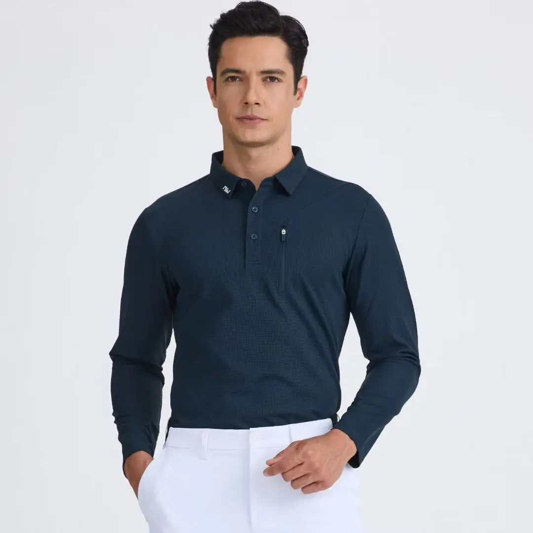 

Men's Fall Golf Long-Sleeve Shirt, Quick-Dry Breathable