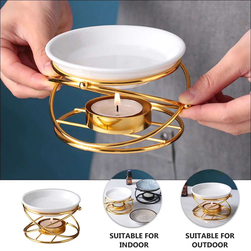 

1Pcs Ceramic Aroma Diffuser Elegant Essential Oil Burner for Living Room Bedroom Decor Scented Wax Melt Warmer Lamp