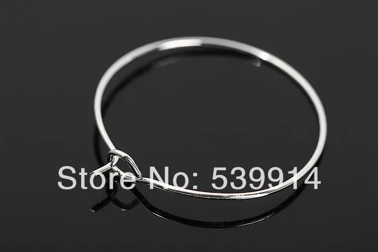 28*25MM 500pcs/lot Silver Plated Earring Hoops /Big Round Loop Circle Ear Hook jewelry Findings Wire Component