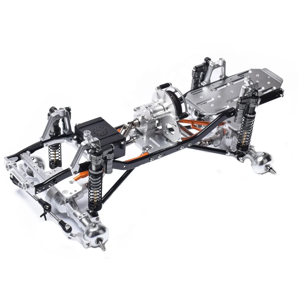 CNC Aluminum Metal 313mm Wheelbase Frame Body for RC Car 1/10 AXIAL SCX10 Chassis Vehicle Crawler Car Parts Accessory