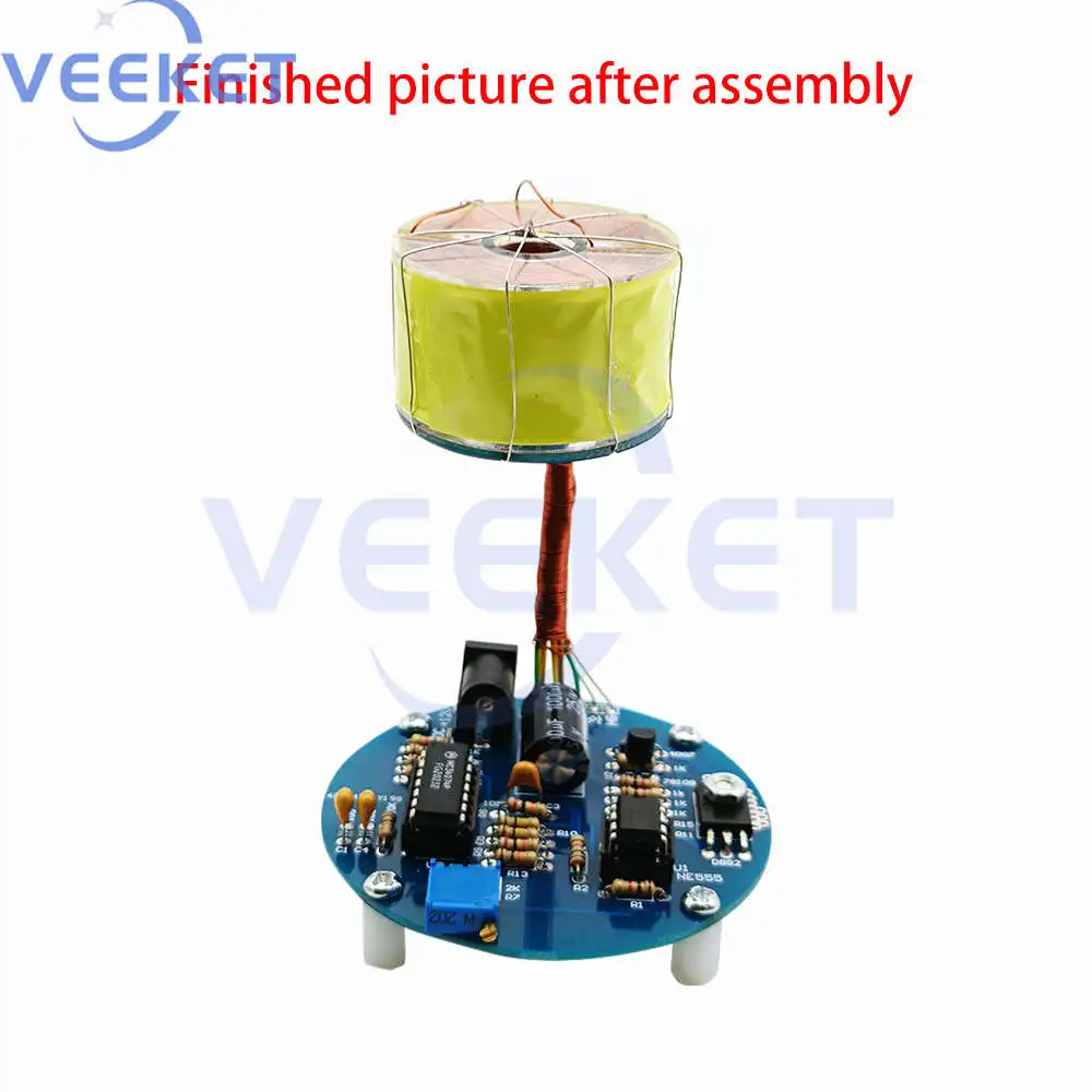 12V 1A-2A Pull-Up Maglev Electronic Fabrication Learning Kit Smart Maglev Coil Electronic DIY Loose Analogue Circuit+Hall Sensor