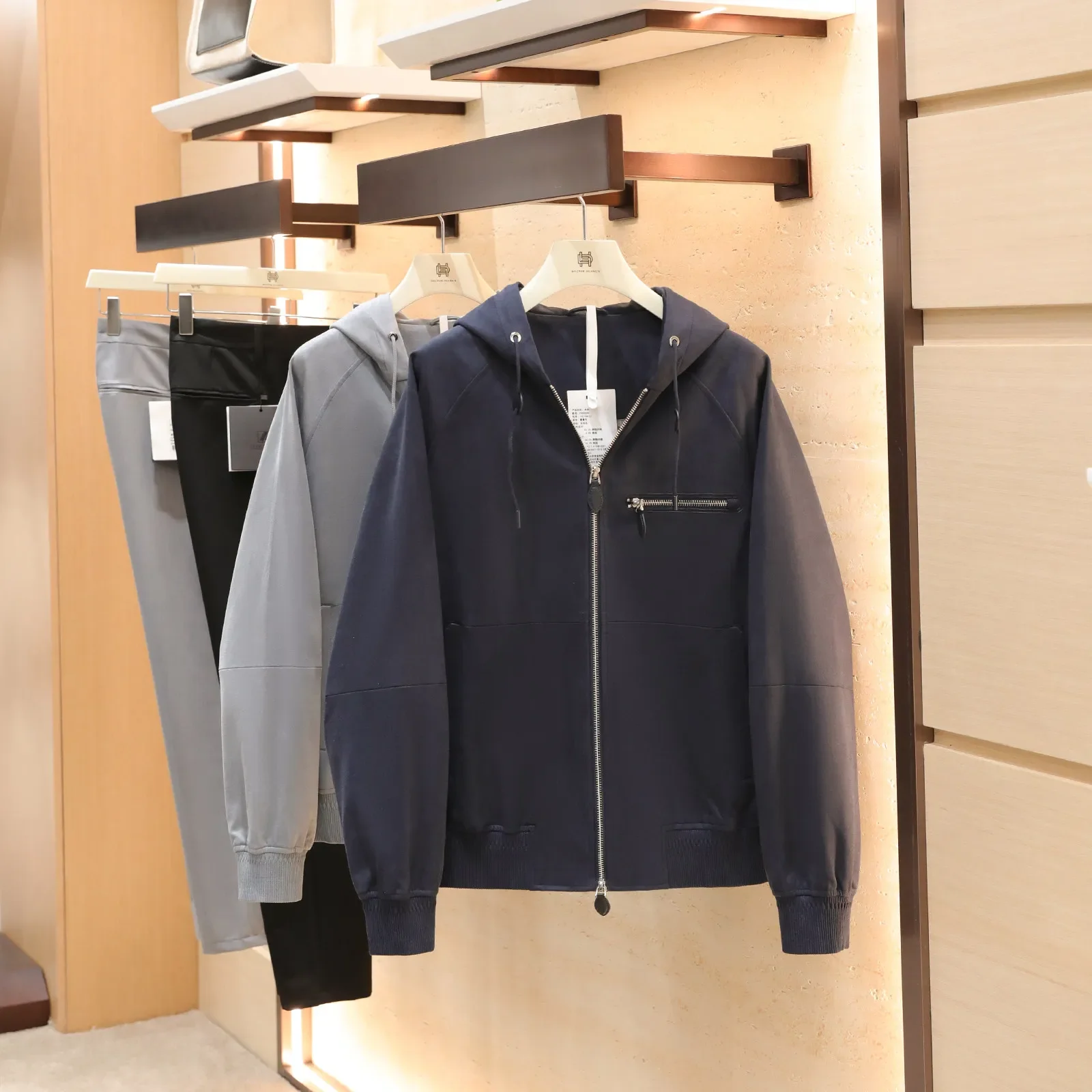 

Spring 2026 New Urban Outdoor Business Casual Suede Hooded Jacket