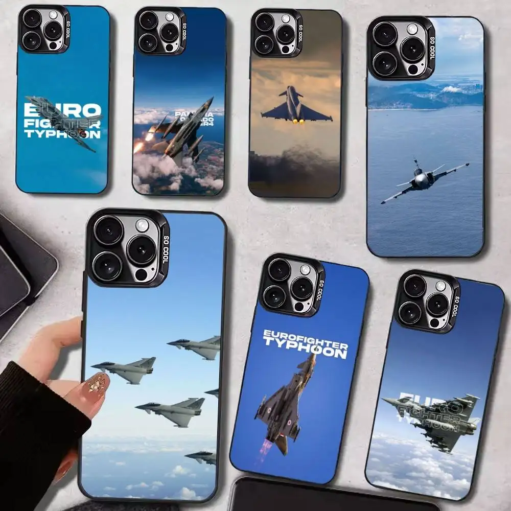 

Fighter Eurofighter Typhoon Phone Case For iPhone17,16,15,14,13,12,11 Plus,Pro Max Black Candy Matte Shockproof Cover
