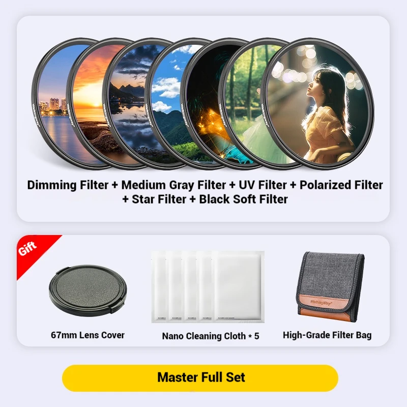 Wandelweg Toepasbaar op Xiaomi 17 Ultra Filter Telefoonlens Filterset Mobiele Opnames UV CPL GND Soft Star Flare Filtersets