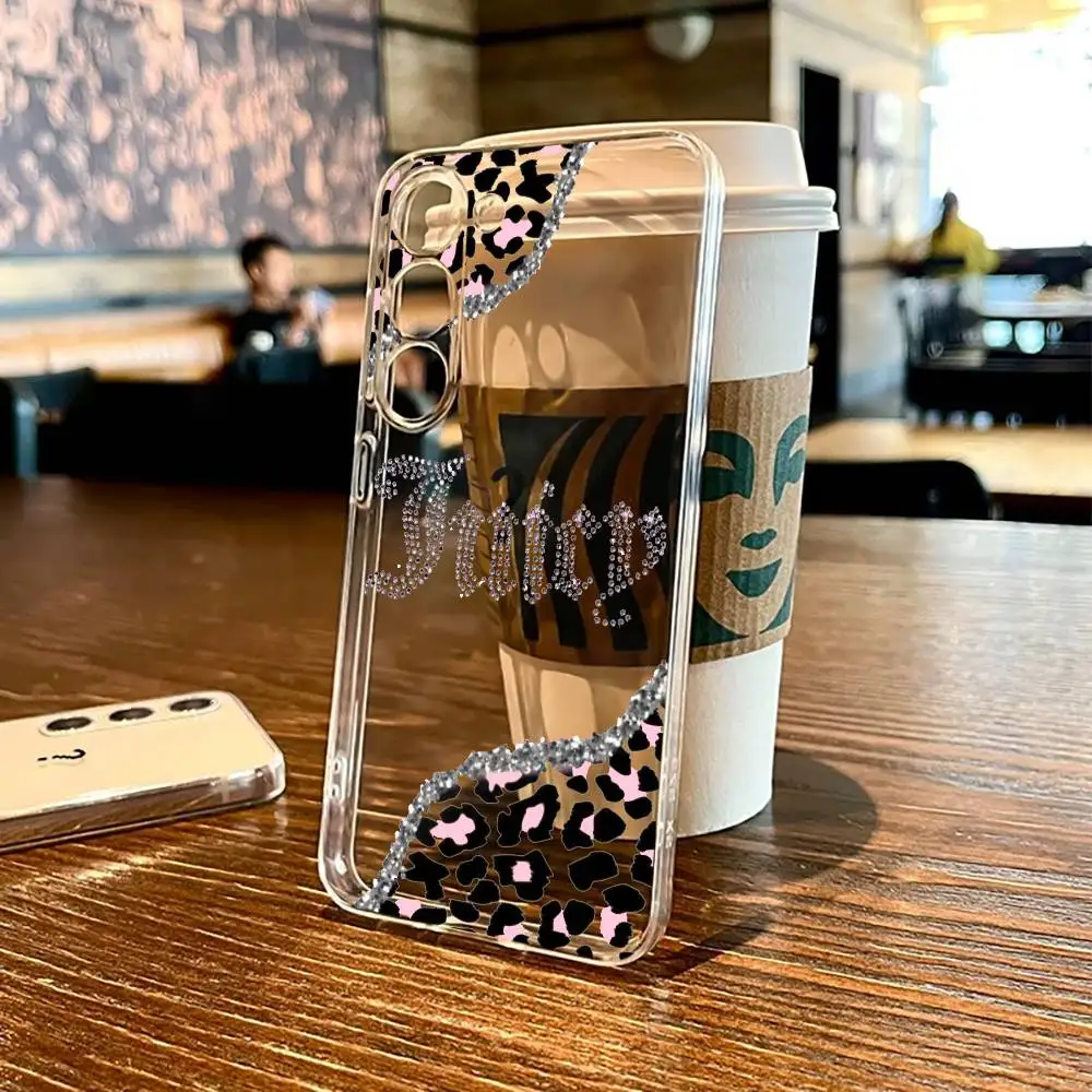 

j-juicy couture Phone Case For SamsungS25,24,21,22,23,30,Ultra,20,Plus,Fe,Lite,Note,10,9,5G Transparent Cover