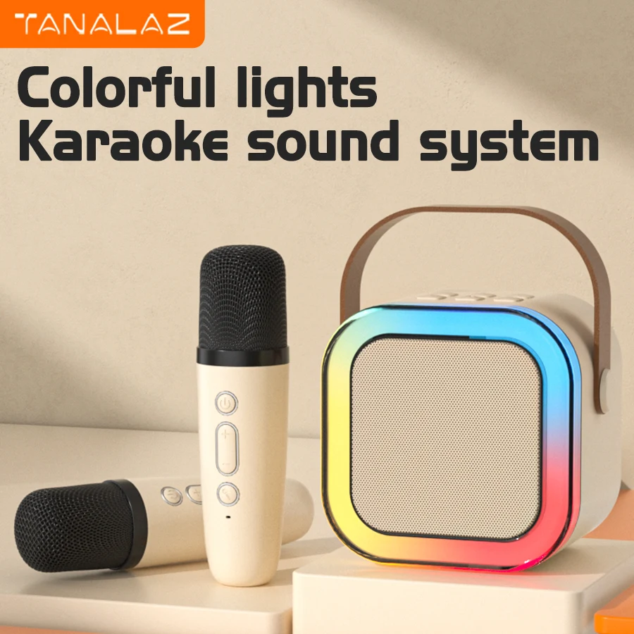 TANALAZ K21 Portable Karaoke Machine for Adults Kids Bluetooth Karaoke Speaker with PA System Supports TF Card/USB AUX- In Gifts