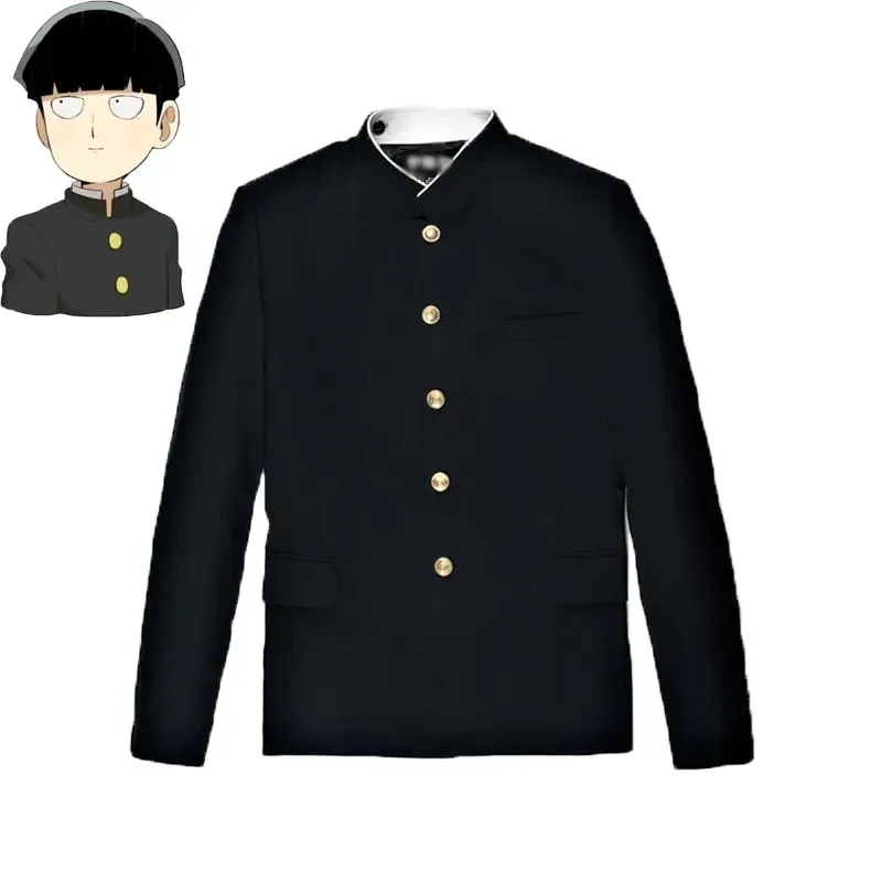 ♥   Nuevo Disfraz de Cosplay de Mob Psycho 100, Mobu Saiko Hyaku Kageyama Shigeo 2026, Traje Gakuran Negro, Tallas S-4XL ★ Casa del Oso
