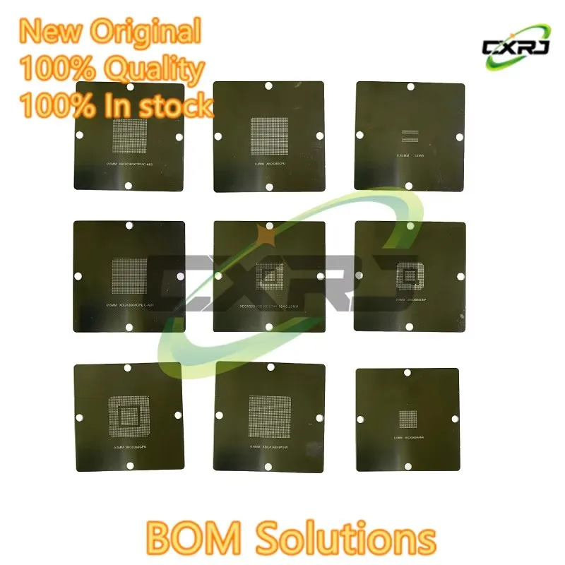 9 unids/lote XBOX360 CPU GPU plantillas 90*90mm BGA Reballing Station consola de juegos CSP HANA GPU-B CPU-A01 reparación de Reballing
