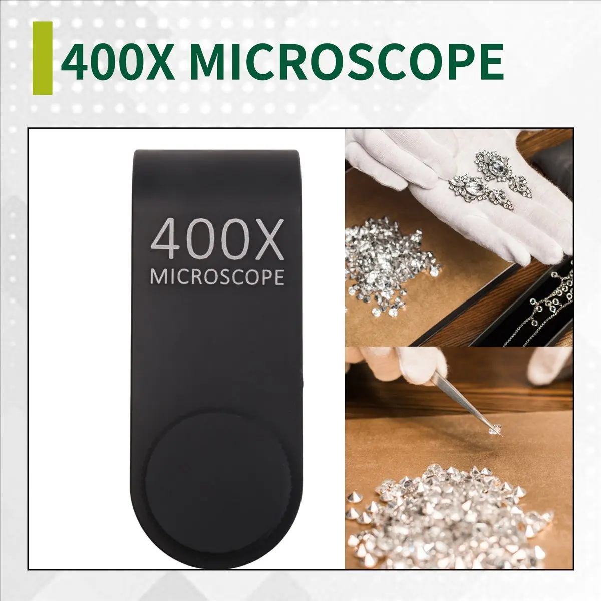 

400X микроскоп для мобильного телефона, лупа с подсветкой и идентификацией, Hd электронный внешний мини-микроскоп для смартфона