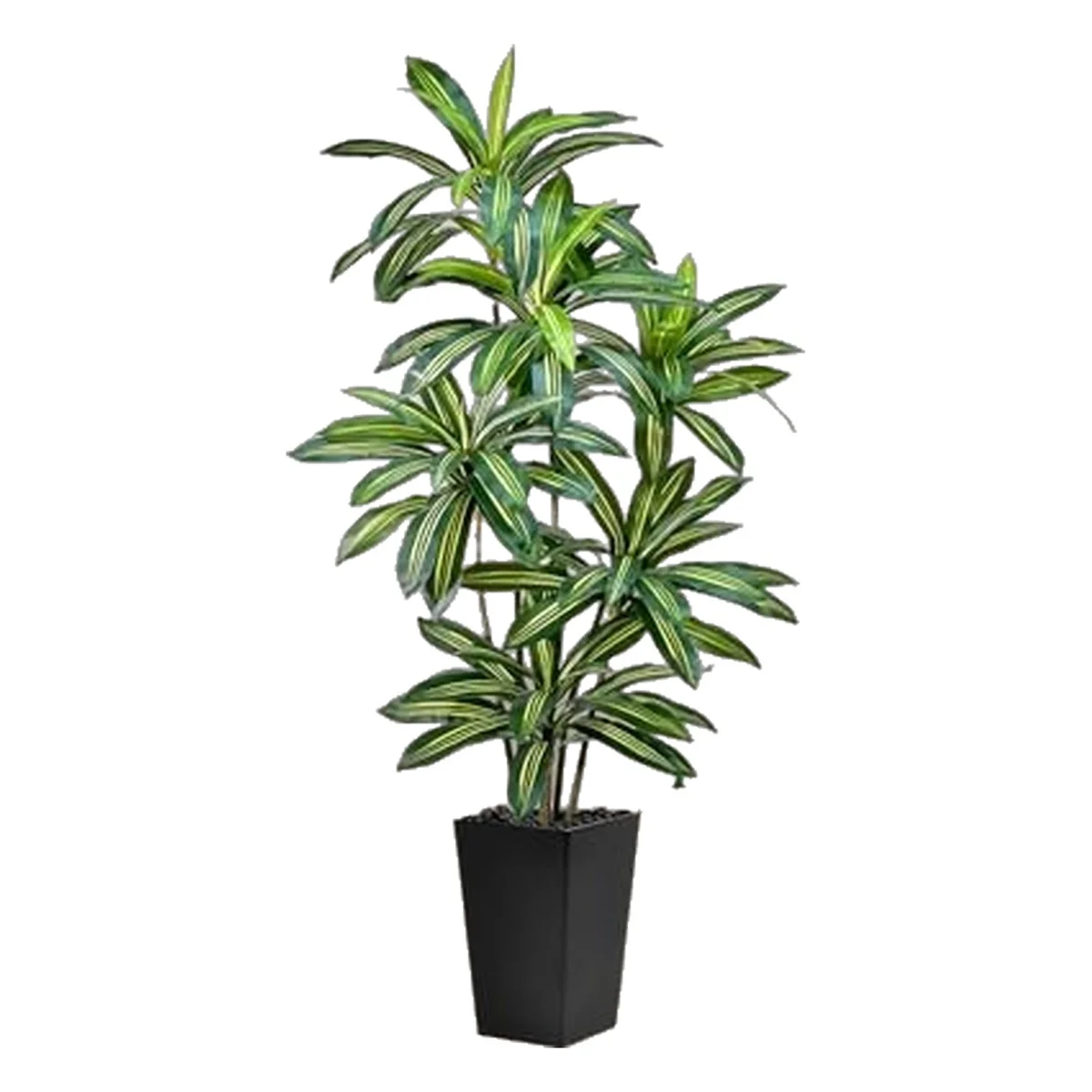 Artificial Dracaena Tree 150cm Faux Yucca Plant Lifelike Sword Leaves with Black Planter Indoor Outdoor Home Office Decor