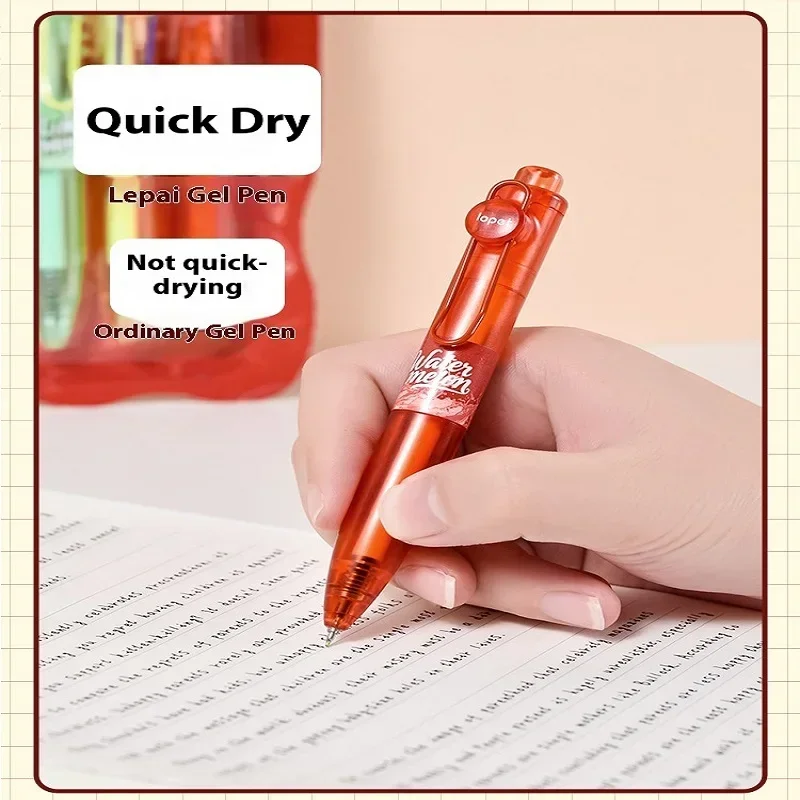 قلم جل لطيف لآلة بيع عصير لوبيت، تصميم صغير ممتع للدهون، توقيع حبر أسود للكتابة السلسة للأواجب المنزلية، مذكرات الامتحانات #4
