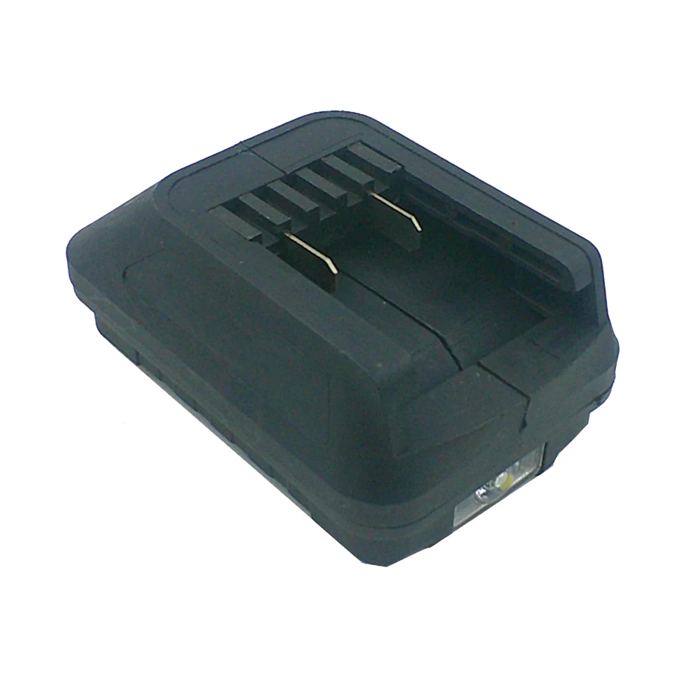 Adapter for 20V Power Tool Batteries Providing 5V 2A USB Output and Integrated 45lm Flashlight for On-the-Go Device Charging