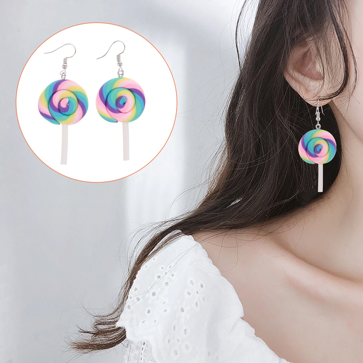 

Ear Earrings Clay Cute Dangle Polymer Unique for Women Jewelry Party Aesthetic