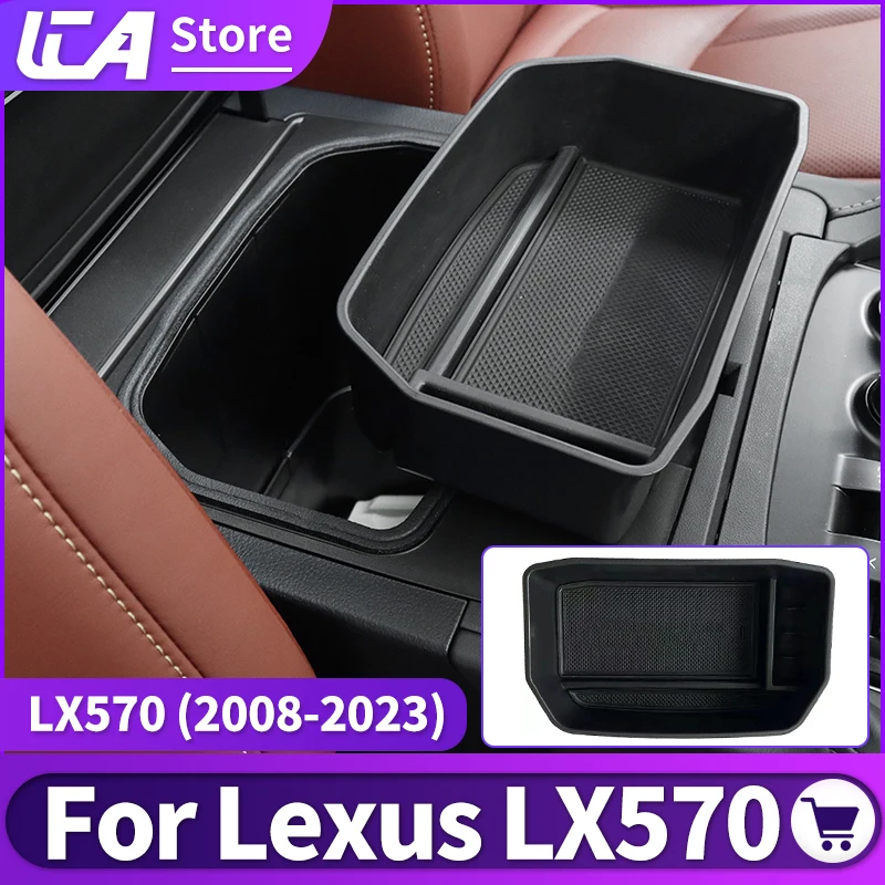 

Для Lexus LX570 2008-2022 центральный ящик для хранения, аксессуары для модификации LX 570, кронштейн для хранения, лоток, перегородка для холодильника 2021