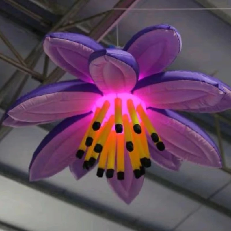 Bar Event Decoration Inflatable Custom Club Party Inflatable Flower with LED Lights